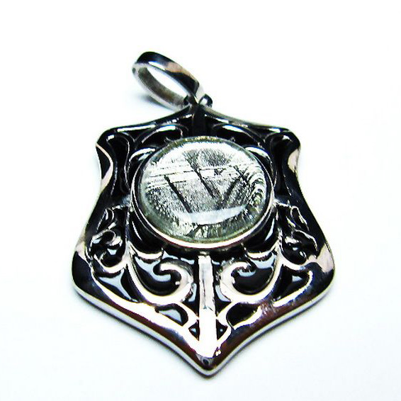 シルバーギベオン メテオライト  ペンダント [T309-2567]