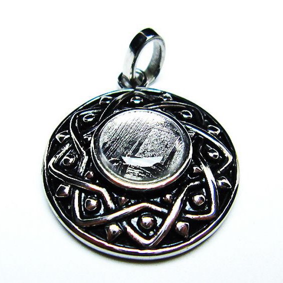 シルバーギベオン メテオライト  ペンダント [T309-2595]