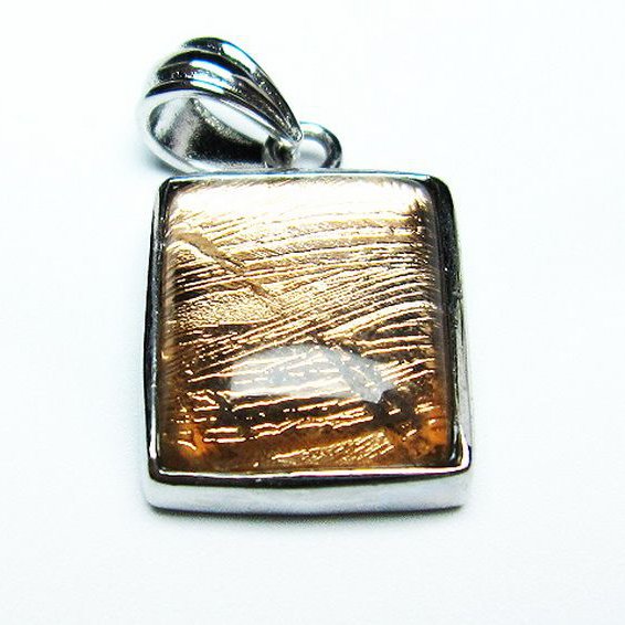 ピンクゴールドギベオン メテオライト ペンダント [T309-2614]