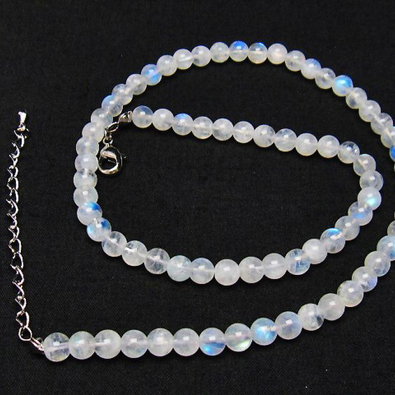 ムーンストーン ネックレス 5mm [T315-2157]