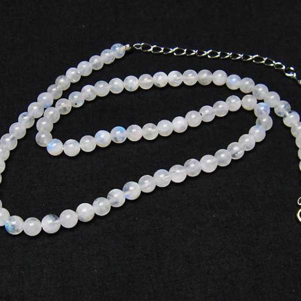 ムーンストーン ネックレス 5mm [T315-2183]