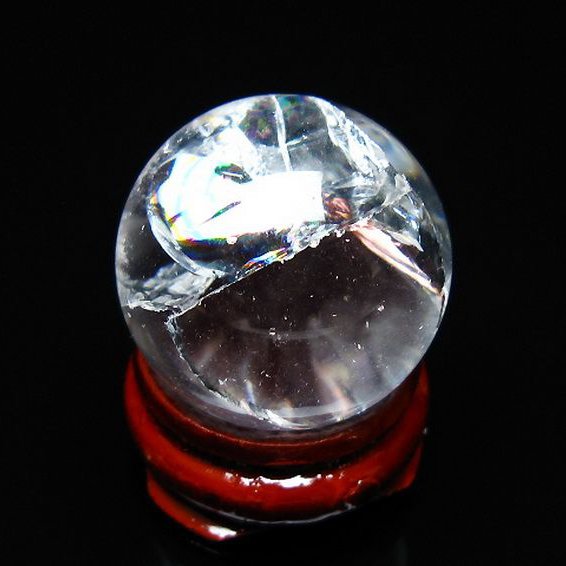 虹入り ヒマラヤ水晶 丸玉 25mm [T317-4811]