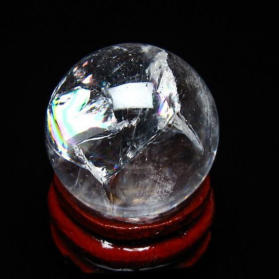 虹入り ヒマラヤ水晶 丸玉 24mm [T317-4843]