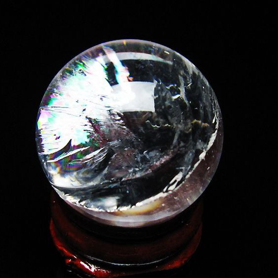 虹入り ヒマラヤ水晶 丸玉 27mm [T317-5208]