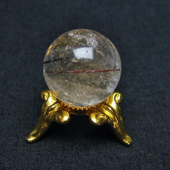 トルマリンルチル 丸玉 17mm [T318-3950]