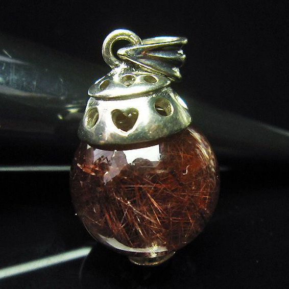 ルチルクォーツ（金針ルチル水晶） ペンダント  15mm [T320-2241]