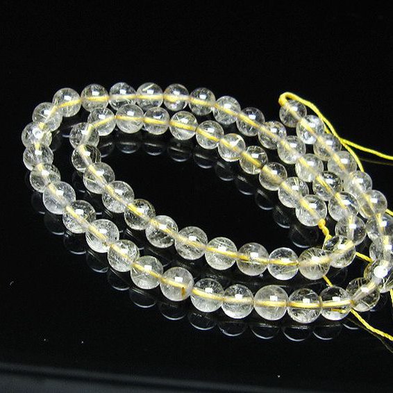 ゴールドタイチンルチル 一連 7mm ビーズ [t320-4114]