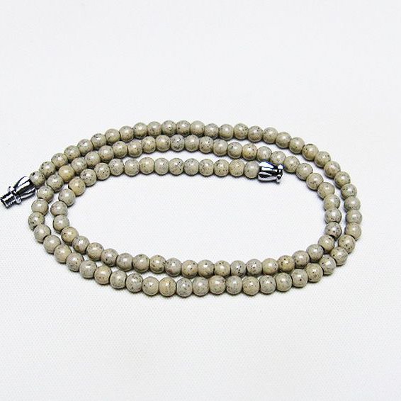 台湾産 北投石 天然ラジウム効果 ネックレス 4mm [T323-3060]