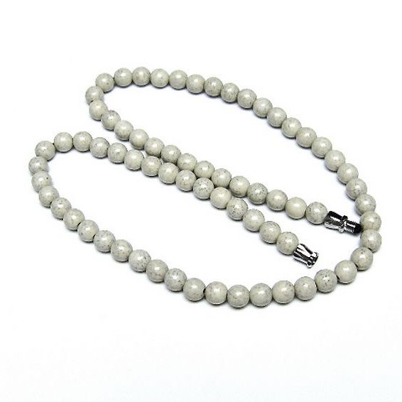 台湾産 北投石 天然ラジウム効果 ネックレス 6mm [t323-3142]