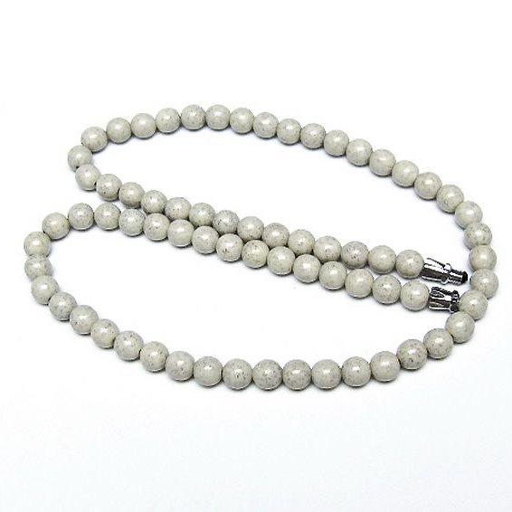 台湾産 北投石 天然ラジウム効果 ネックレス 6mm [t323-3157]