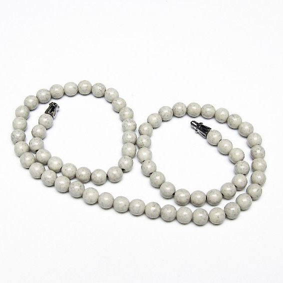 台湾産 北投石 天然ラジウム効果 ネックレス 6mm [t323-3185]