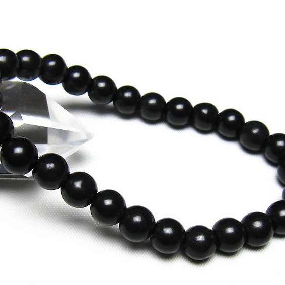 北海道上ノ国町産 ブラックシリカ ブレスレット 8mm [t325-5504]