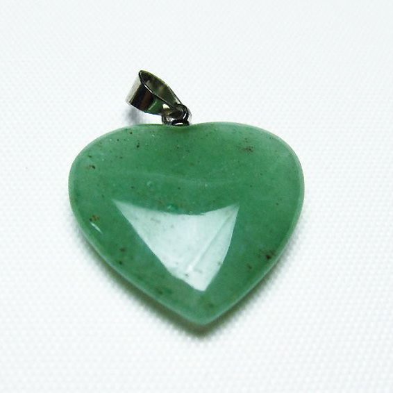 インド翡翠 ハート ペンダント [T328-1296]