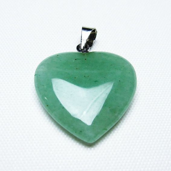 インド翡翠 ハート ペンダント [T328-1323]