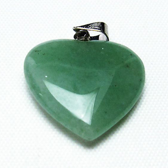 インド翡翠 ハート ペンダント [T328-1431]