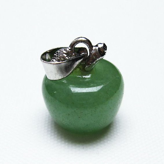 インド翡翠 リンゴ ペンダント [T330-1802]