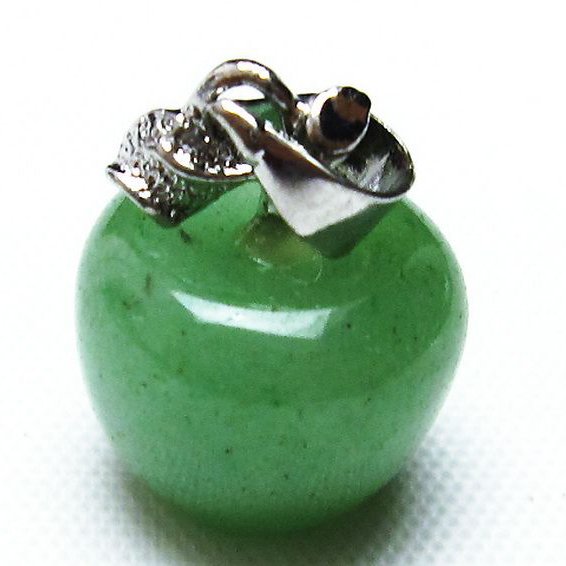 インド翡翠 リンゴ ペンダント [T330-1887]