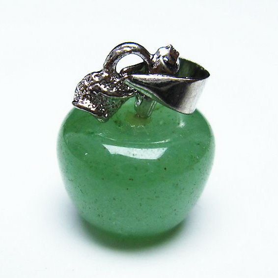 インド翡翠 リンゴ ペンダント [T330-2032]