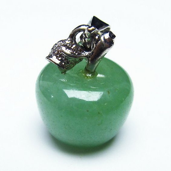 インド翡翠 リンゴ ペンダント [T330-2051]