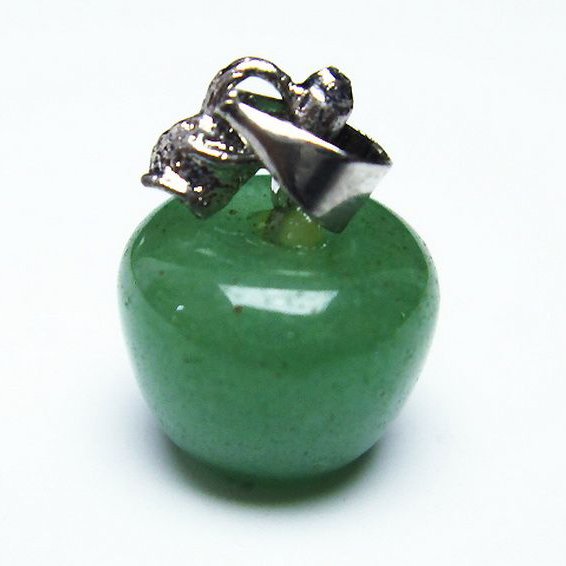 インド翡翠 リンゴ ペンダント [T330-2055]