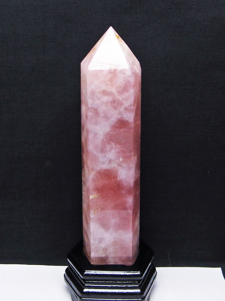 1.4Kg ローズクォーツ 六角柱[T332-5512]