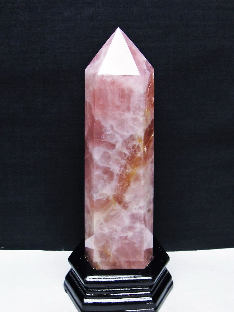 1Kg ローズクォーツ 六角柱 [t332-6074]