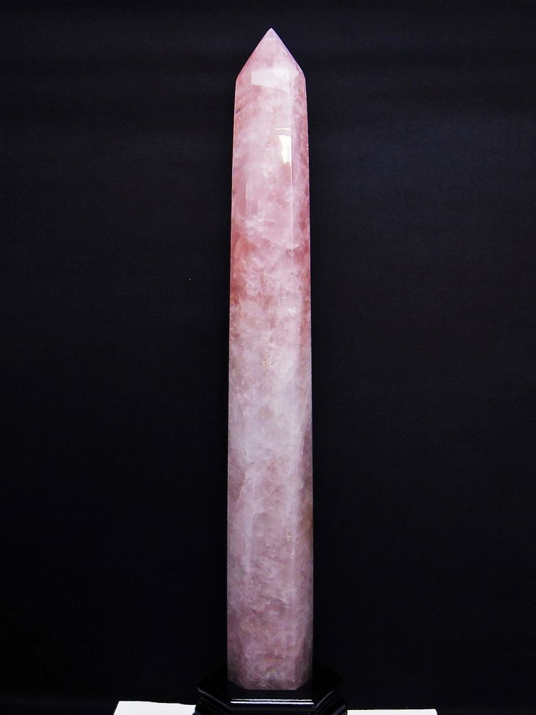 4Kg ローズクォーツ 六角柱 同梱不可 [t332-6204]
