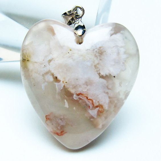 桜メノウ チェリーブロッサムアゲート ペンダント [T335-2932]