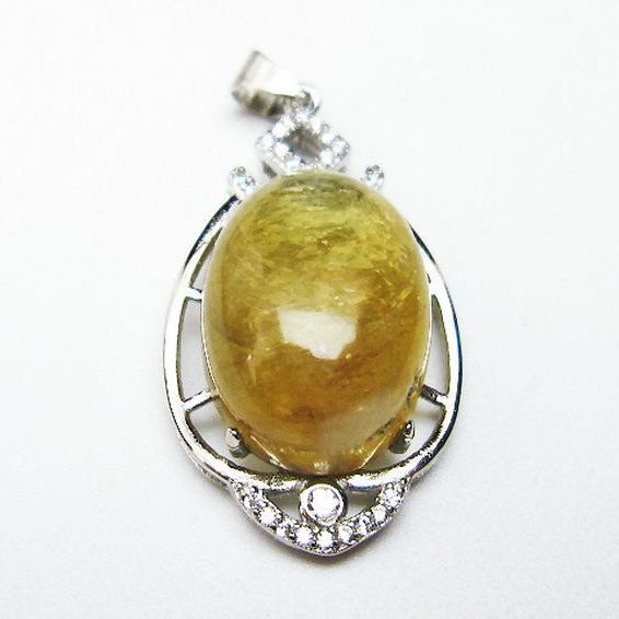 イエローマイカ　白雲母  ペンダント [T337-603]