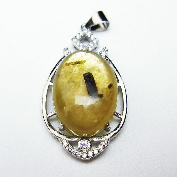 イエローマイカ　白雲母  ペンダント [T337-605]