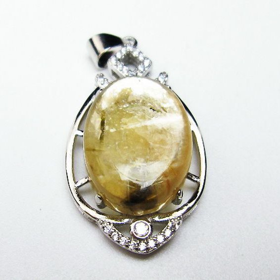 イエローマイカ　白雲母  ペンダント [T337-624]