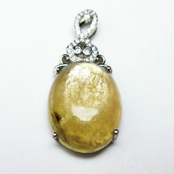 イエローマイカ　白雲母  ペンダント [T337-626]