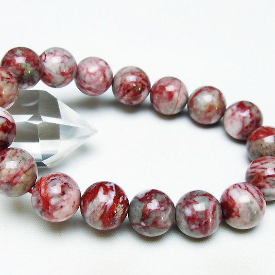 シナバークォーツ　賢者の石 ブレスレット 13mm [T34-13038]