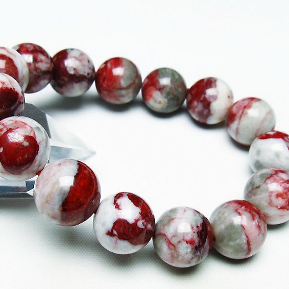 シナバークォーツ　賢者の石 ブレスレット 13mm [T34-13059]