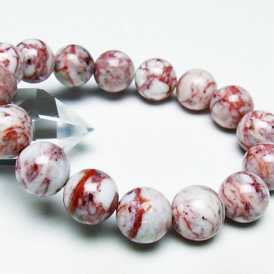 シナバークォーツ　賢者の石 ブレスレット 14mm [T34-13062]