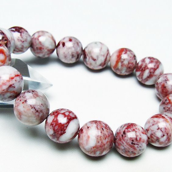 シナバークォーツ　賢者の石 ブレスレット 14mm [T34-13063]