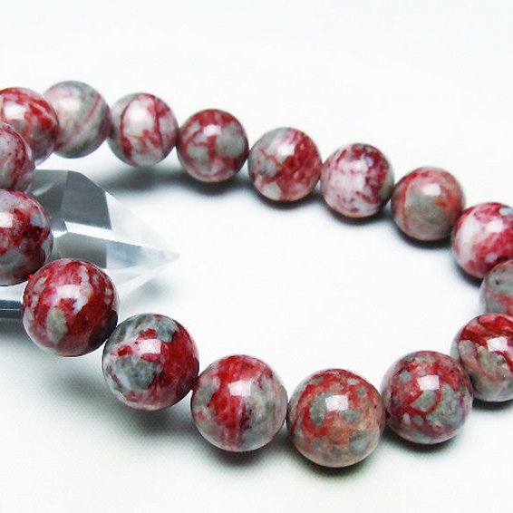 シナバークォーツ　賢者の石 ブレスレット 13mm [T34-13105]