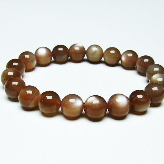 オレンジムーンストーン ブレスレット 10mm [T347-5247]