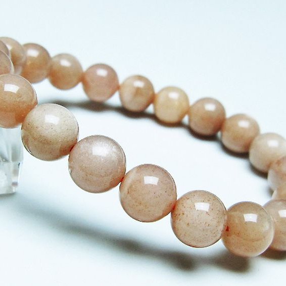 オレンジムーンストーン ブレスレット 10mm [T347-5512]