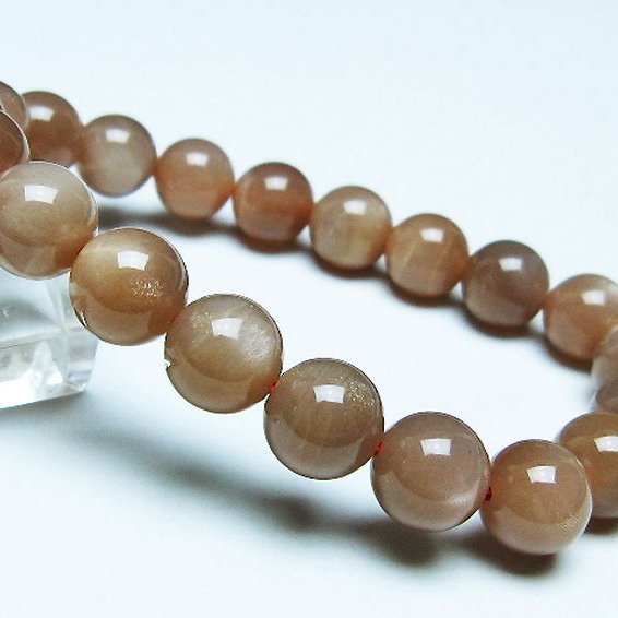 オレンジムーンストーン ブレスレット 10mm [T347-5529]