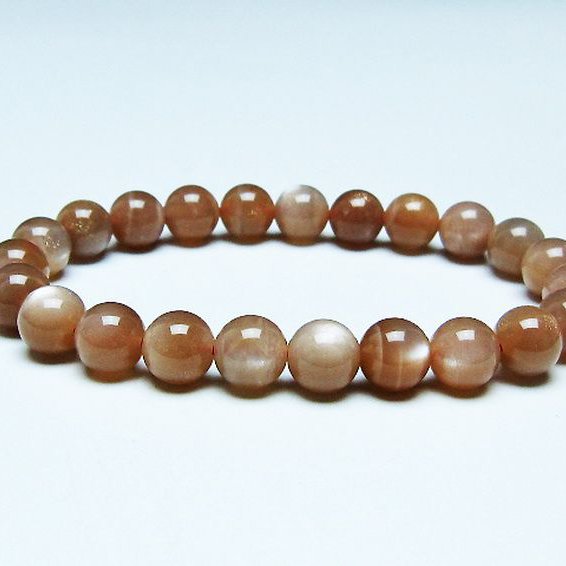 オレンジムーンストーン ブレスレット 9mm [T347-5533]