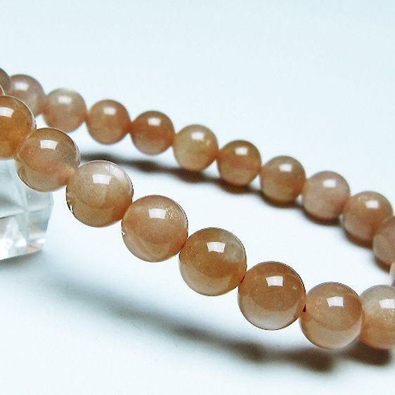 オレンジムーンストーン ブレスレット 8mm [T347-5544]