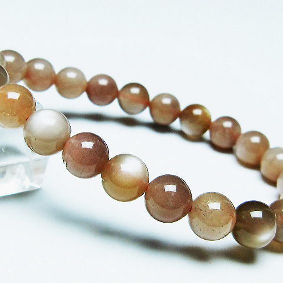 オレンジムーンストーン ブレスレット 8mm [T347-5546]