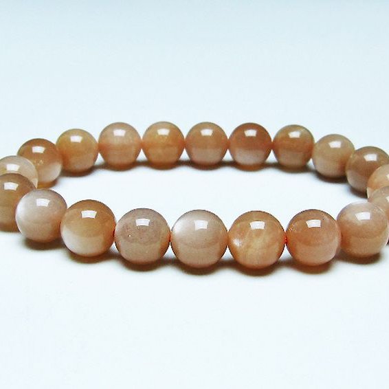 オレンジムーンストーン ブレスレット 10mm [T347-5550]