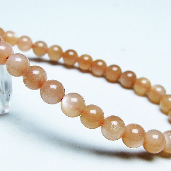 オレンジムーンストーン ブレスレット 6mm [t347-5620]