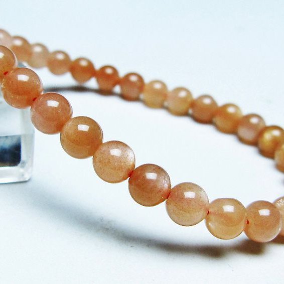 オレンジムーンストーン ブレスレット 6mm [t347-5627]