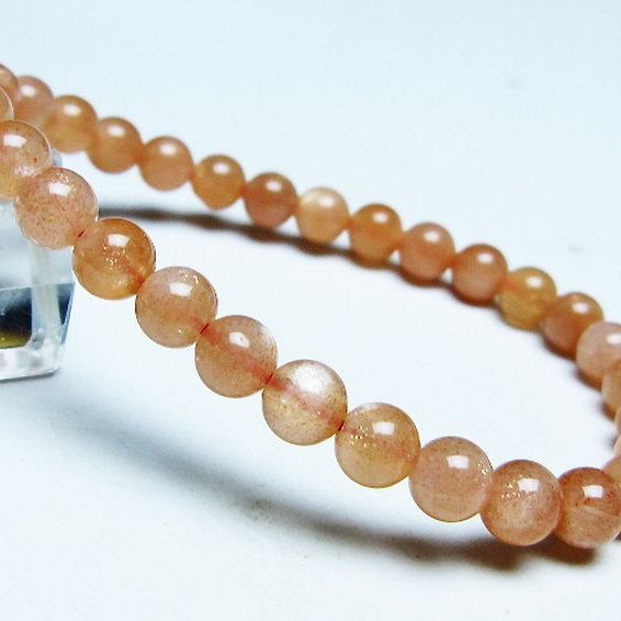 オレンジムーンストーン ブレスレット 6mm [t347-5640]