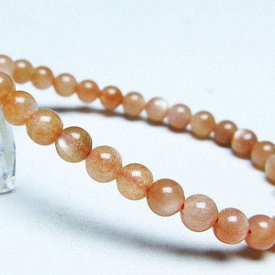 オレンジムーンストーン ブレスレット 6mm [t347-5645]