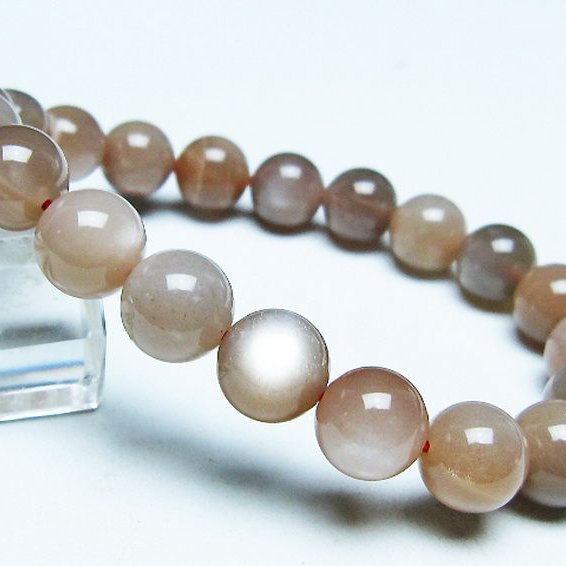 オレンジムーンストーン ブレスレット 10mm [T347-5666]