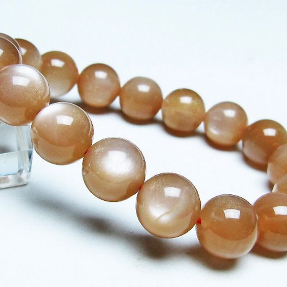 オレンジムーンストーン ブレスレット 12mm [T347-5675]